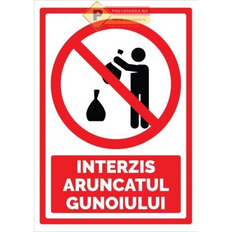 Semn pentru aruncarea gunoiului